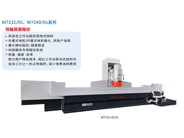 數/程控臥軸距臺平面磨床（落地式）M7232/DL、M7240/DL系列